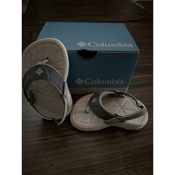 Columbia Toddler Unisex Gray Techsun Flip Flops Sz 4 - Picture 5 of 7